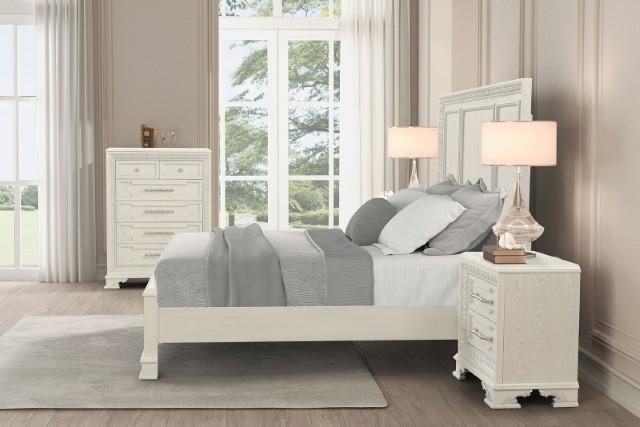 Stella Mia E.King & Queen Bed White & White - Olympia Furniture (Saint George, Utah)