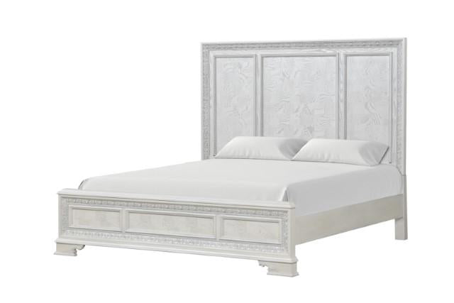 Stella Mia E.King & Queen Bed White & White - Olympia Furniture (Saint George, Utah)