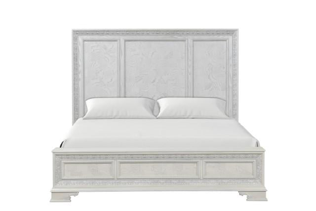Stella Mia E.King & Queen Bed White & White - Olympia Furniture (Saint George, Utah)