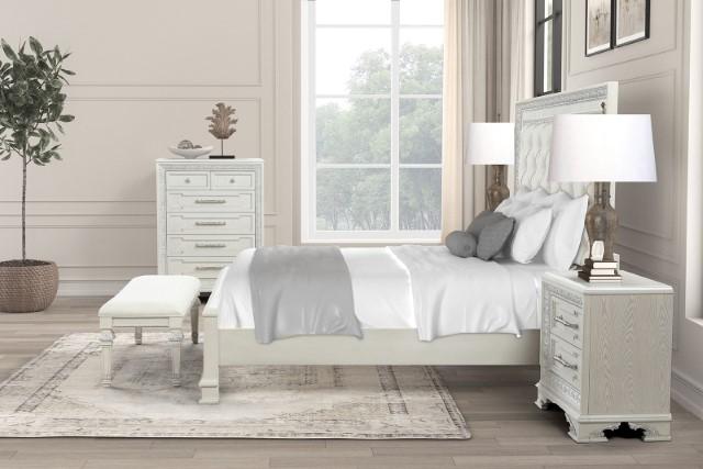 Stella Mia E.King & Queen Bed White & White - Olympia Furniture (Saint George, Utah)