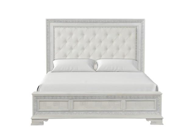 Stella Mia E.King & Queen Bed White & White - Olympia Furniture (Saint George, Utah)