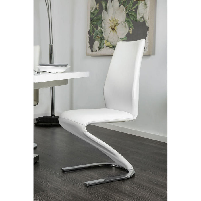 Midvale White/Chrome Dining Table - Olympia Furniture (Saint George, Utah)