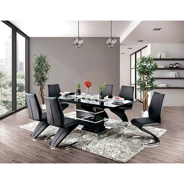 Midvale Black/Chrome Dining Table - Olympia Furniture (Saint George, Utah)