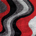 Vancouver Black/Gray/Red 5' X 7' Area Rug - Olympia Furniture (Saint George, Utah)