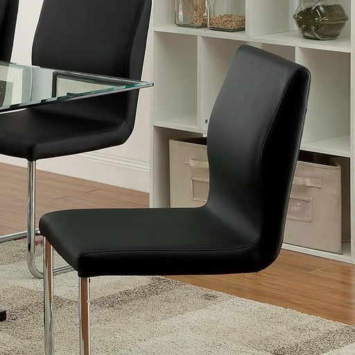 LODIA I Black/Silver Side Chair - Olympia Furniture (Saint George, Utah)