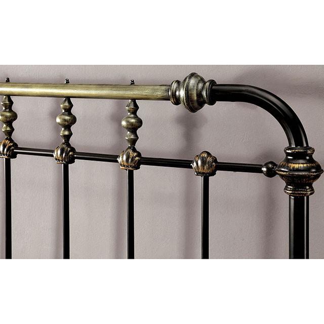 RIANA Antique Black Metal E.King, Full, Queen, & Twin Bed - Olympia Furniture (Saint George, Utah)