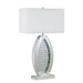 MYDA Table Lamp, Silver/White - Olympia Furniture (Saint George, Utah)