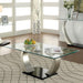 ROXO Satin Plated/Black Coffee Table - Olympia Furniture (Saint George, Utah)