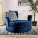 WALDPORT Swivel Chair, Navy - Olympia Furniture (Saint George, Utah)