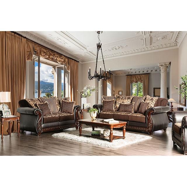 Franklin Dark Brown/Tan Sofa, Dark Brown - Olympia Furniture (Saint George, Utah)
