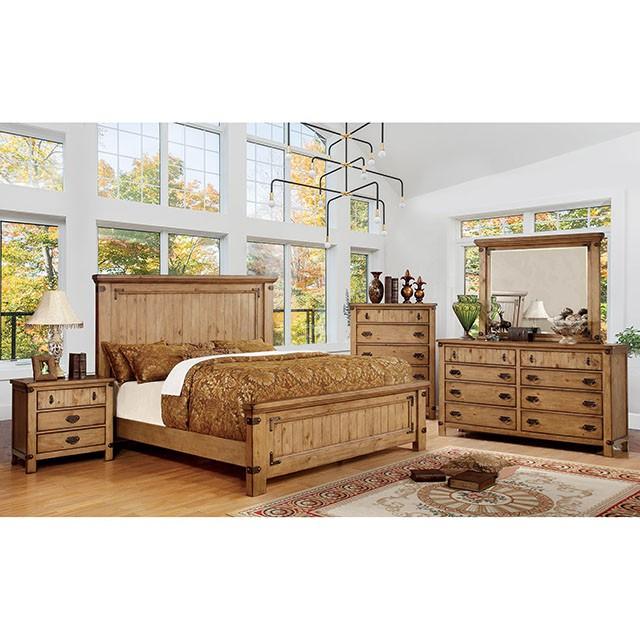 PIONEER Weathered Elm Cal.King, E.KIng, & Queen Bed - Olympia Furniture (Saint George, Utah)