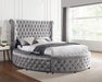 SANSOM E.King & Queen Bed, Black, Blue, & Grey - Olympia Furniture (Saint George, Utah)