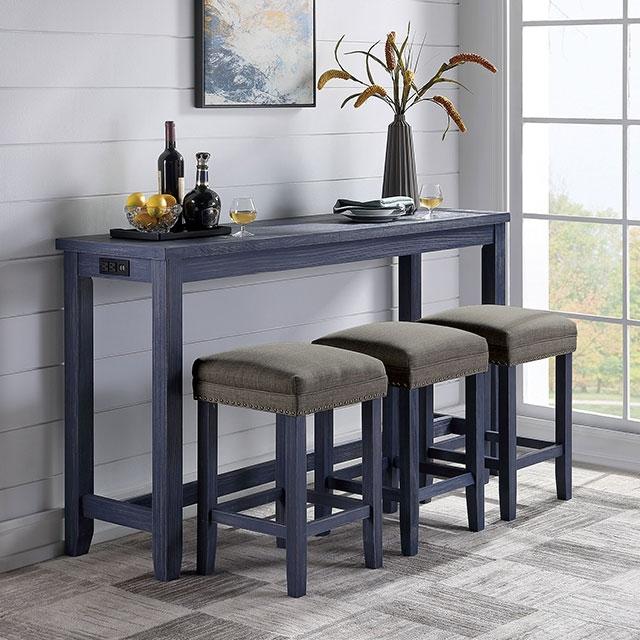 Caerleon 3 & 4 Piece Counter Ht. Set Gray & Blue - Olympia Furniture (Saint George, Utah)