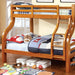 SOLPINE Gray & Oak Twin/Full Bunk Bed - Olympia Furniture (Saint George, Utah)