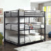 Olga I Sand Black Queen Triple Decker Bed - Olympia Furniture (Saint George, Utah)