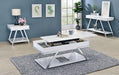 TITUS End Table, White/Chrome - Olympia Furniture (Saint George, Utah)