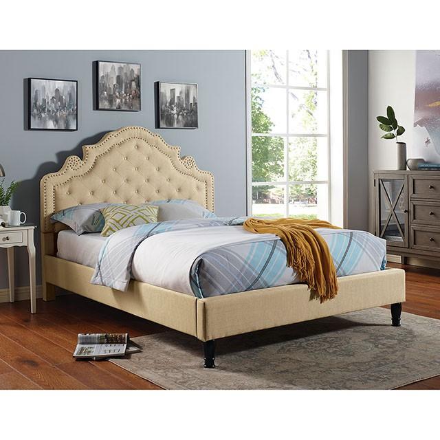 Aubree Bed Beige - Olympia Furniture (Saint George, Utah)