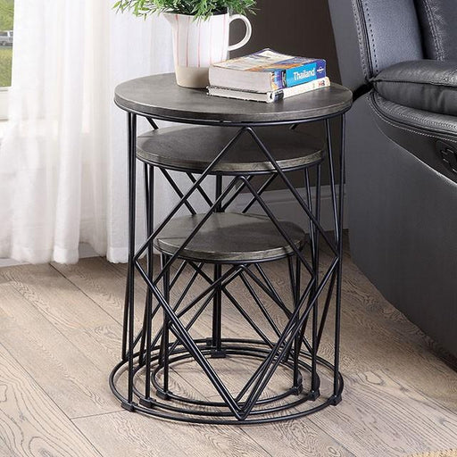 Madyson 3 Pc. Nesting Table Black - Olympia Furniture (Saint George, Utah)