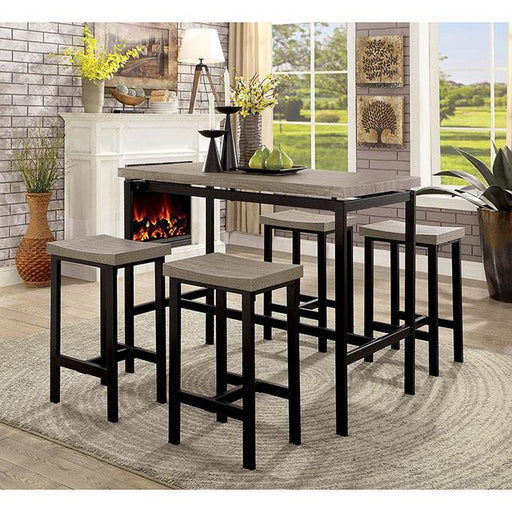 Vilvoorde Natural Tone/Gray 5 Pc. Counter Ht. Table Set - Olympia Furniture (Saint George, Utah)