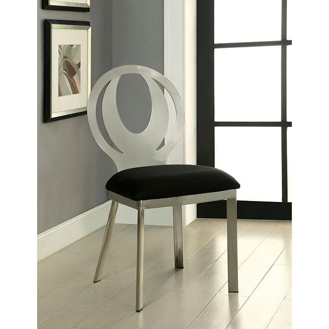 ORLA Silver/Black Side Chair (2/CTN) - Olympia Furniture (Saint George, Utah)