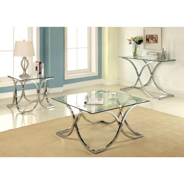 LUXA Chrome End Table - Olympia Furniture (Saint George, Utah)