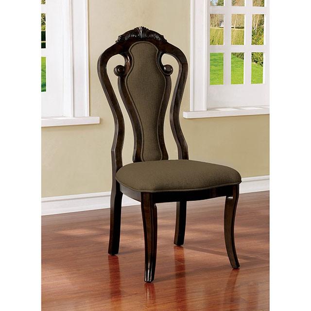 Rosalina Walnut/Beige Side Chair (2/CTN) - Olympia Furniture (Saint George, Utah)