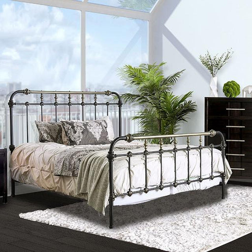 RIANA Antique Black Metal E.King, Full, Queen, & Twin Bed - Olympia Furniture (Saint George, Utah)