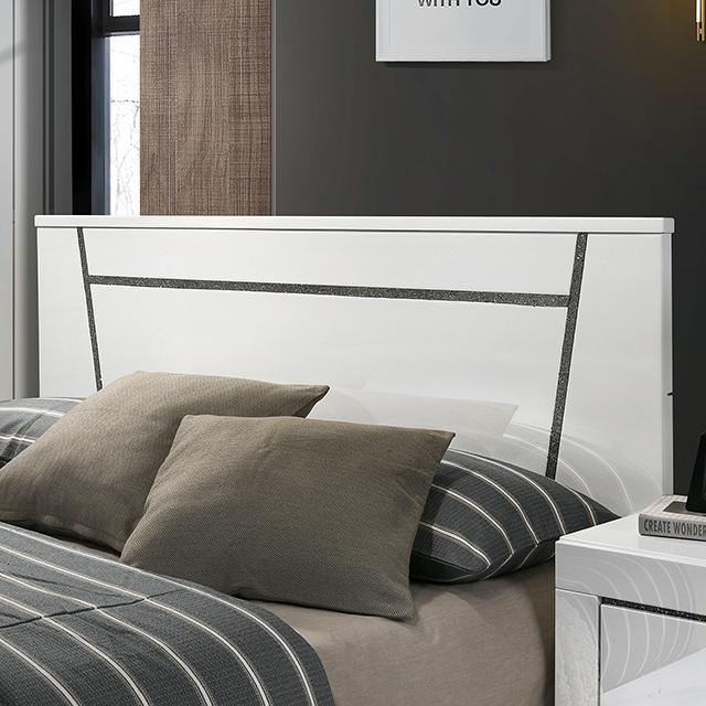 MAGDEBURG Cal.King Bed, Black & White - Olympia Furniture (Saint George, Utah)