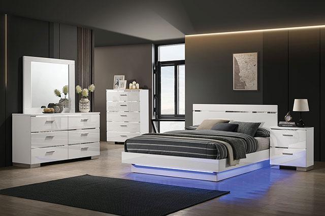 Erlach Bed Black & White - Olympia Furniture (Saint George, Utah)