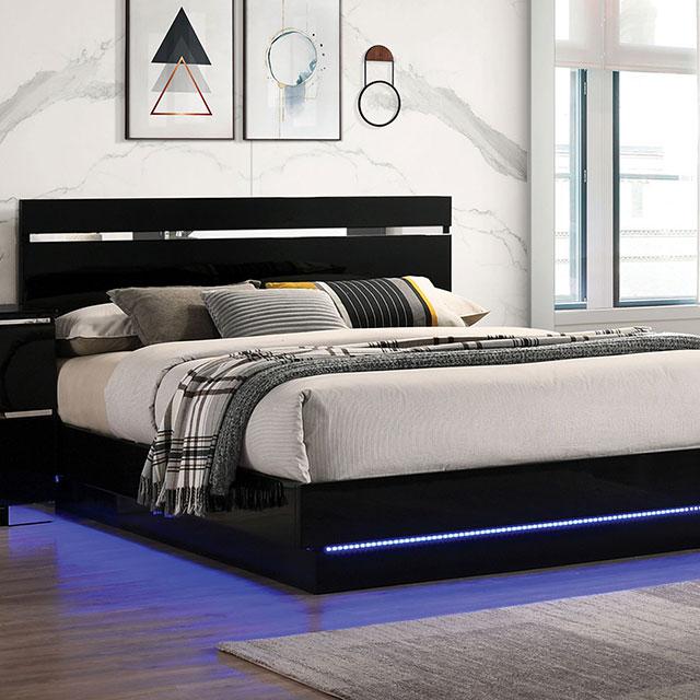 Erlach Bed Black & White - Olympia Furniture (Saint George, Utah)