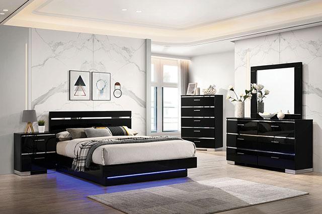 Erlach Bed Black & White - Olympia Furniture (Saint George, Utah)