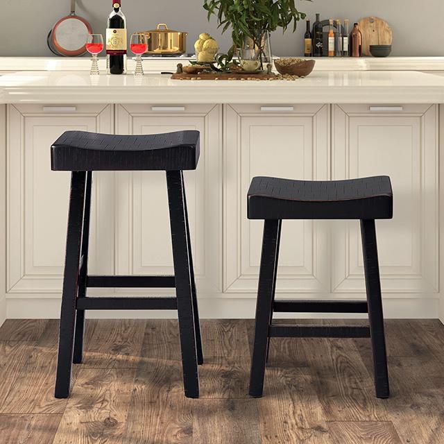 Biasca 24" Stool (2/CTN) White, Brown, & Black - Olympia Furniture (Saint George, Utah)