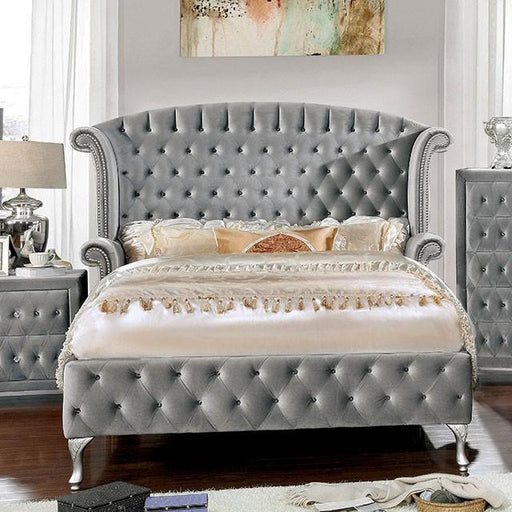 Alzir Gray & Black Queen & E.King Bed - Olympia Furniture (Saint George, Utah)