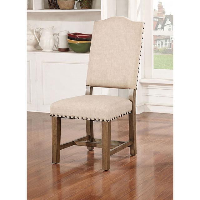 Julia Light Oak/Ivory Side Chair (2/CTN) - Olympia Furniture (Saint George, Utah)