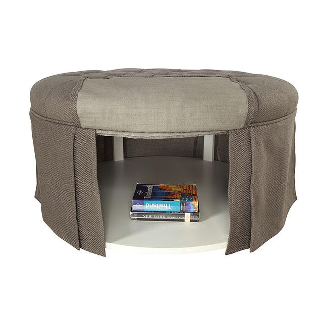 Claes Round Ottoman Gray - Olympia Furniture (Saint George, Utah)