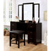 Enrico Espresso Vanity w/ Stool - Olympia Furniture (Saint George, Utah)