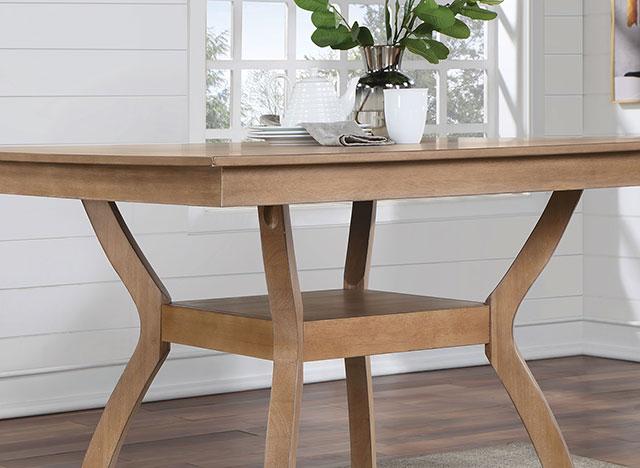 UPMINSTER Counter Ht. Table, Natural Tone - Olympia Furniture (Saint George, Utah)