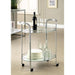LOULE Chrome Serving Cart - Olympia Furniture (Saint George, Utah)