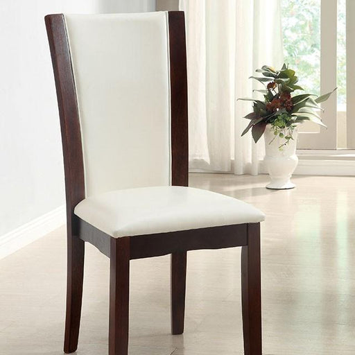 Manhattan I Dark Cherry/White Side Chair, White (2/CTN) - Olympia Furniture (Saint George, Utah)