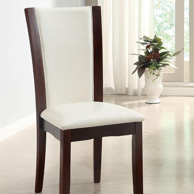 Manhattan I Dark Cherry/White Side Chair, White (2/CTN) - Olympia Furniture (Saint George, Utah)