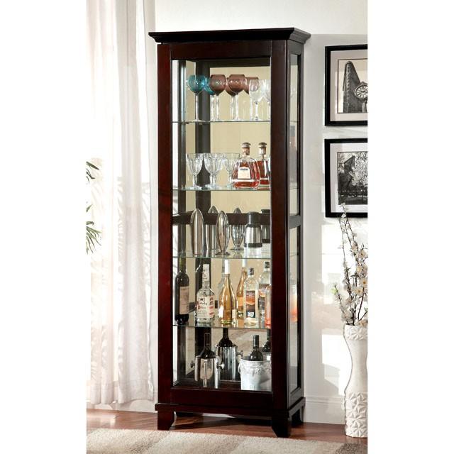 LUDDEN Dark Walnut Curio - Olympia Furniture (Saint George, Utah)