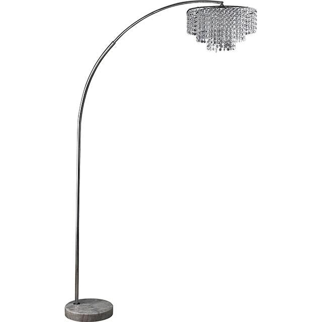 Julie Chrome 62"H Crystal Chrome Arch Lamp - Olympia Furniture (Saint George, Utah)
