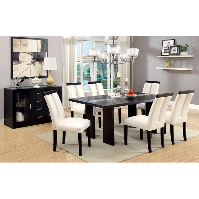 Luminar Black Glass-Insert Dining Table - Olympia Furniture (Saint George, Utah)