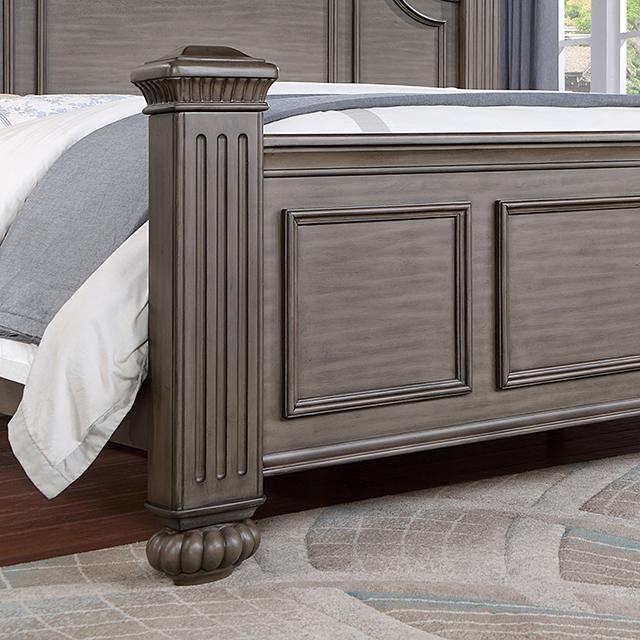 SYRACUSE Cal.King Bed, Gray - Olympia Furniture (Saint George, Utah)