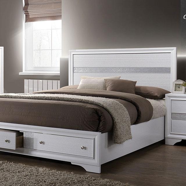 CHRISSY E.King, Full, & Queen Bed White, Grey, & Black - Olympia Furniture (Saint George, Utah)