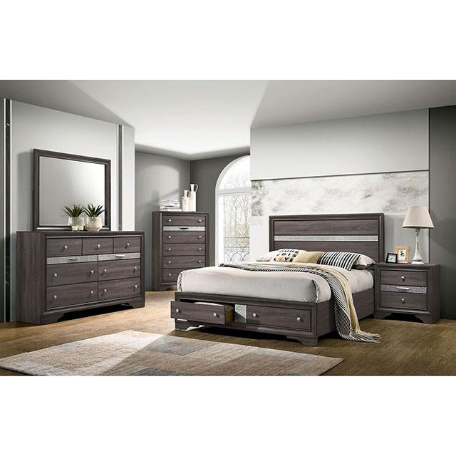 CHRISSY E.King, Full, & Queen Bed White, Grey, & Black - Olympia Furniture (Saint George, Utah)