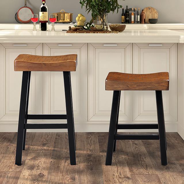 Biasca 24" Stool (2/CTN) White, Brown, & Black - Olympia Furniture (Saint George, Utah)
