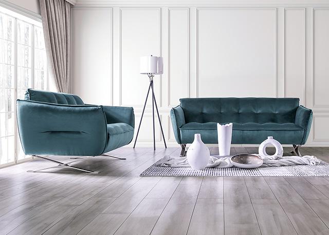 Civellutino Sofa Teal - Olympia Furniture (Saint George, Utah)