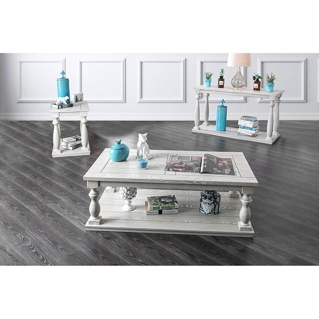 Arlington Antique White Sofa Table - Olympia Furniture (Saint George, Utah)