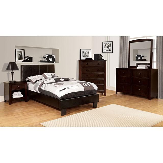 Winn Park Bed Espresso, Velvet, & White - Olympia Furniture (Saint George, Utah)
